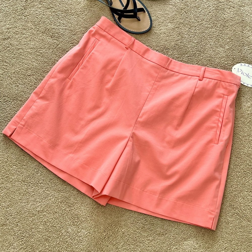 NWT Violetta (boutique) Peachy Coral Shorts Vacation Resortwear Beach